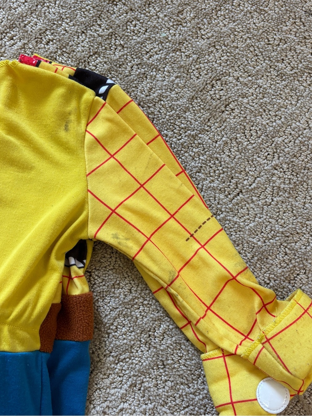 2T Disney Woody Toddler Cowboy Costume in Yellow, Blue & Brown - Picture 4 of 5